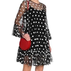 DOLCE & GABBANA Embroidered polka-dot cotton-blend